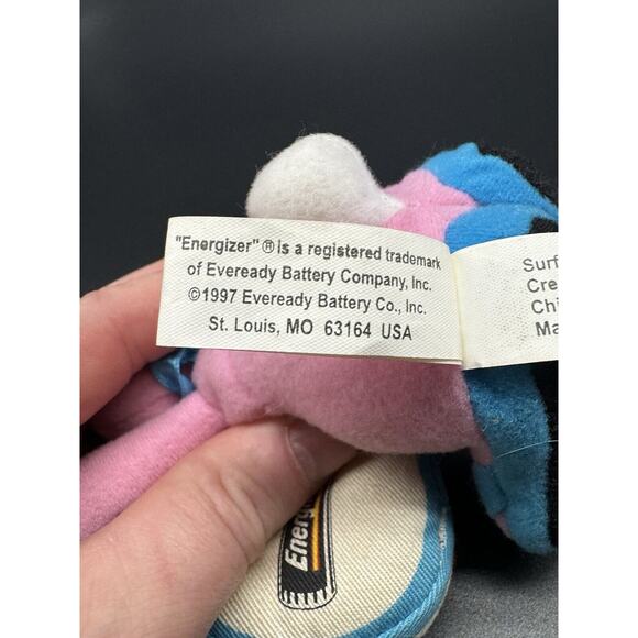 Vintage 1997 Eveready Energizer Battery Bunny 7" Beanbag Plush READ DESCRIPTION - Picture 8 of 10